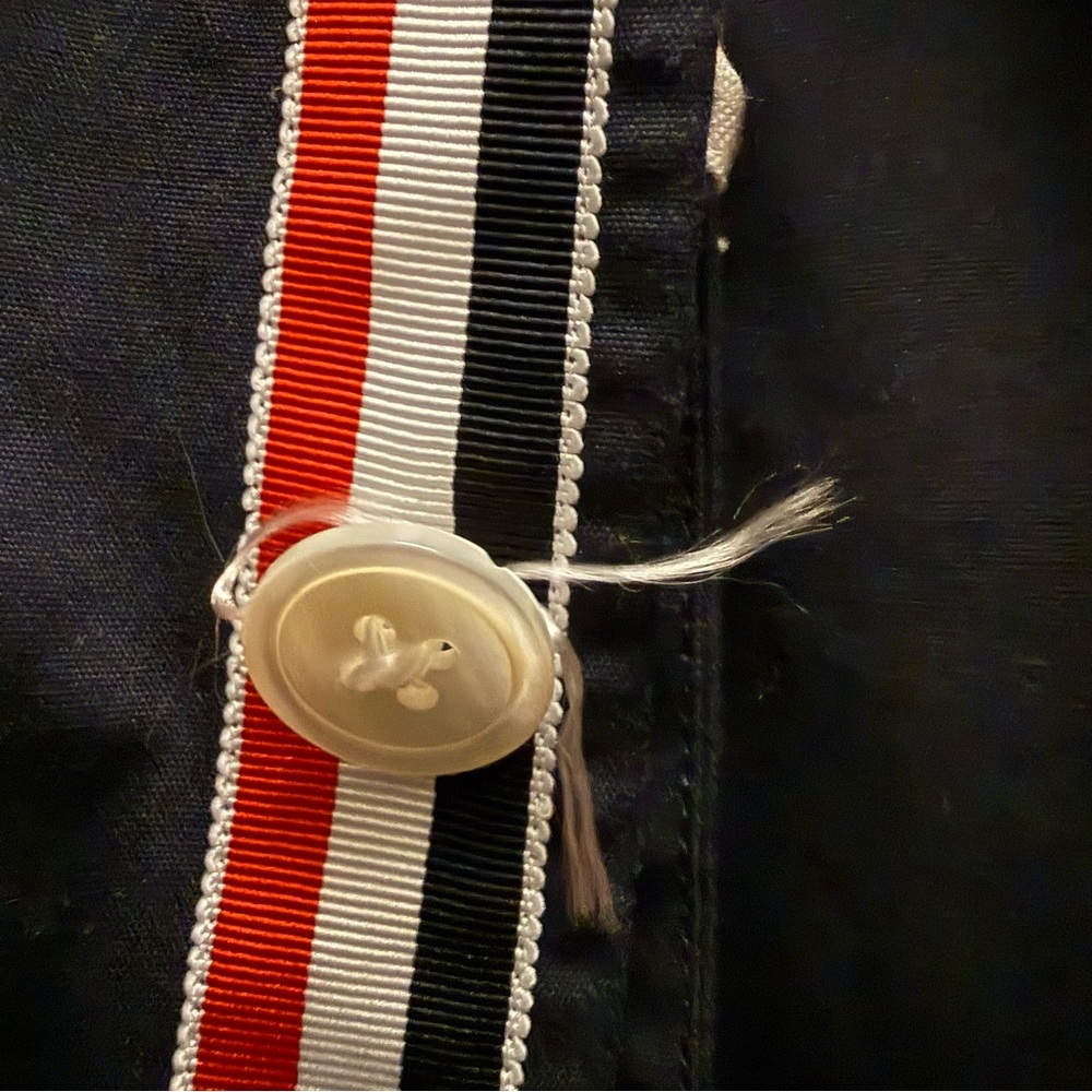 Thom Browne Dark Blue Men's Jacket with Red Accents - Picture 9 of 13